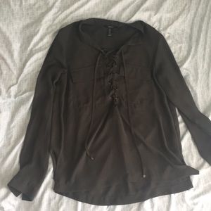 Lace-up Blouse